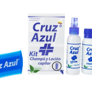 Kit Cruz azul - Loción y champú cruz azul x 60 ml + Peine